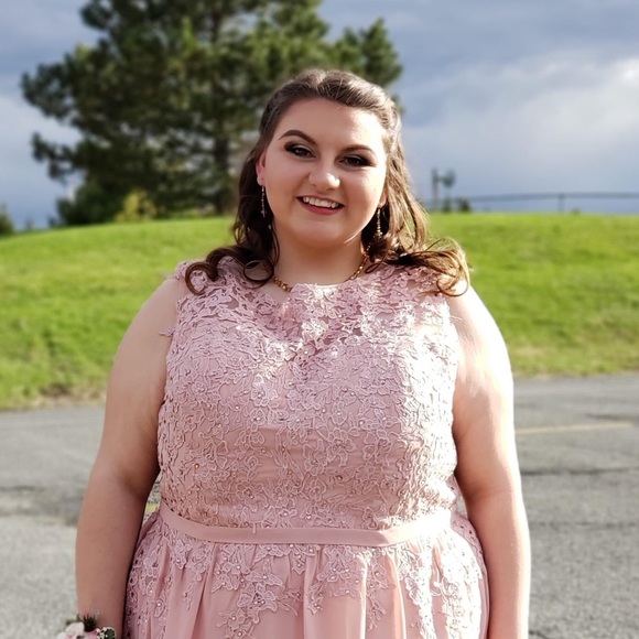 Blush pink plus size prom dress - Picture 3 of 3